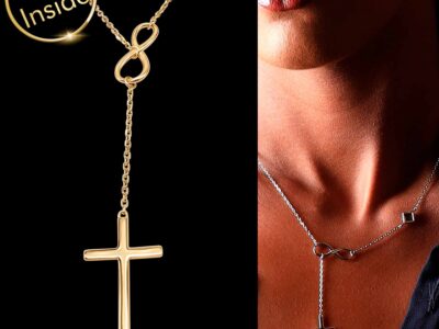 Christian Christmas Gift Infinity Cross Necklace With Bible Inside From My Nano Jewelry